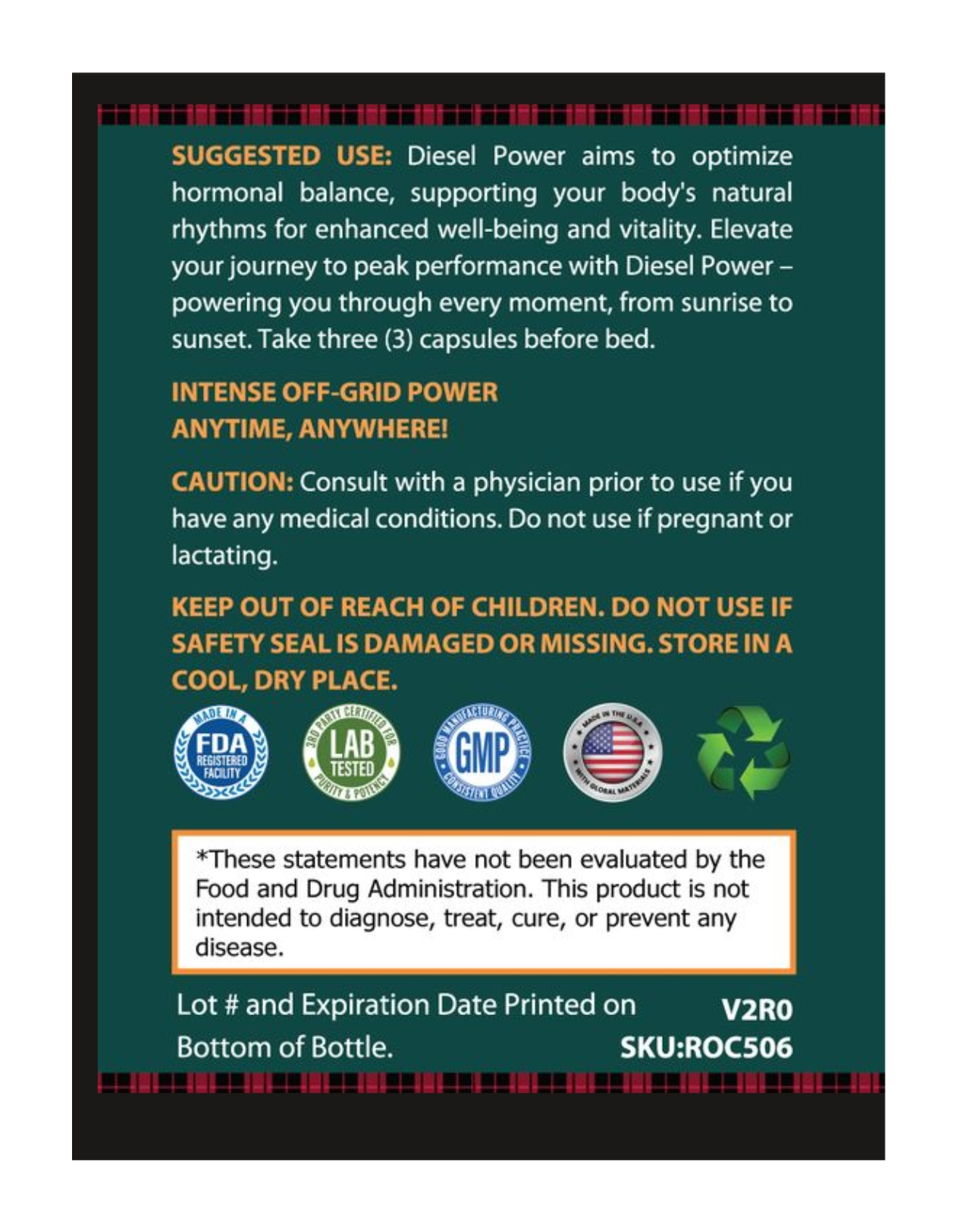 DIESEL POWER - Natural Testosterone Support