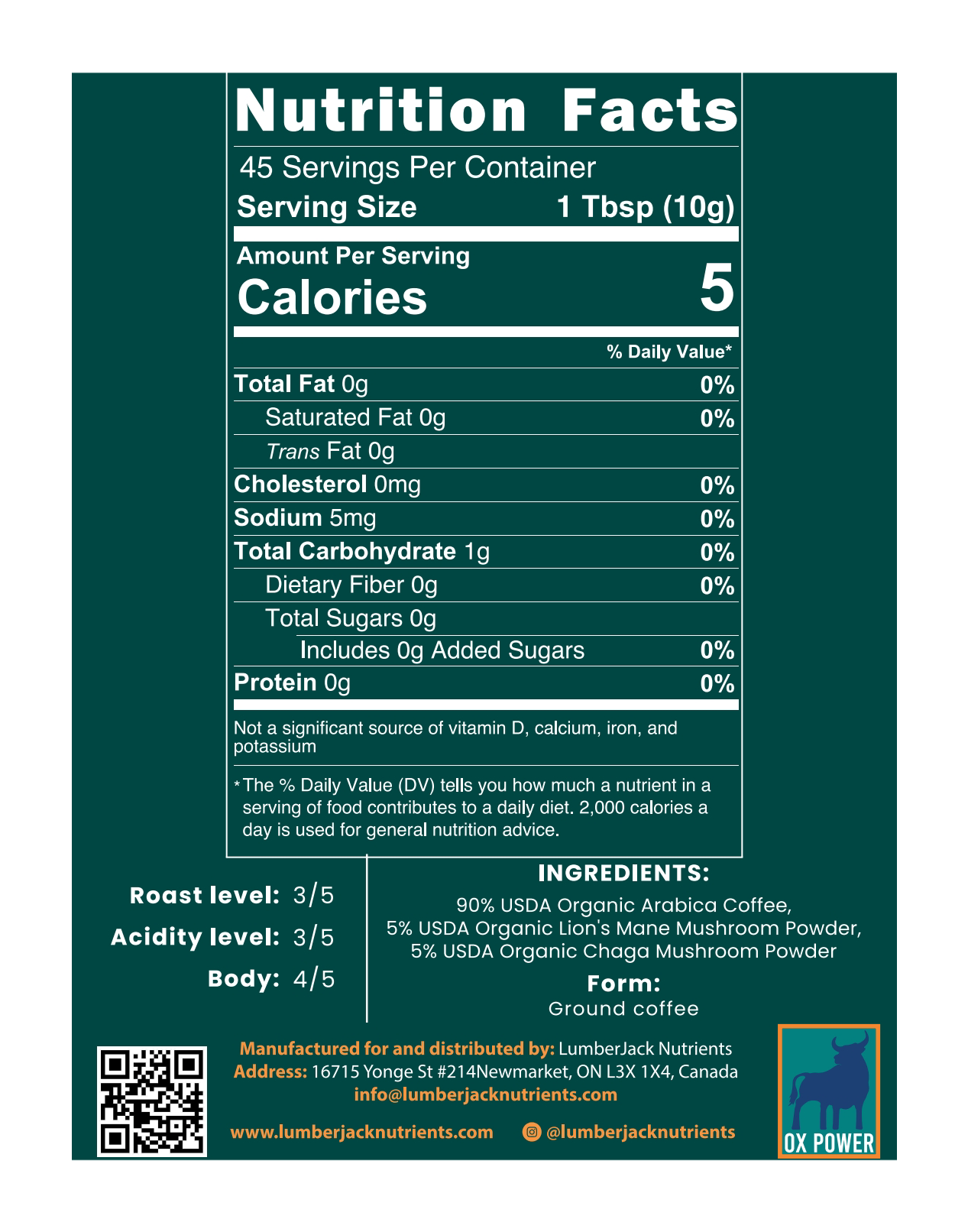 DARK WATERS - Mushroom Infused Coffee -